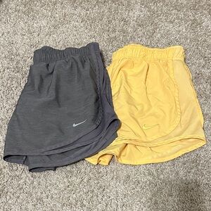 Nike Dual Pack Gray and Yellow Shorts